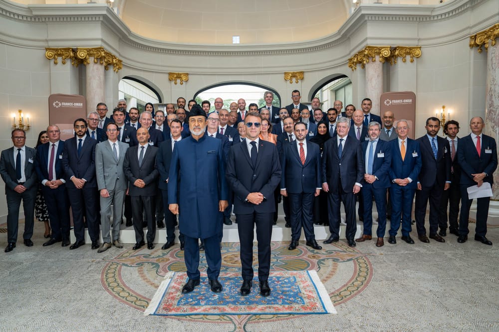 His Majesty and French President attend business forum