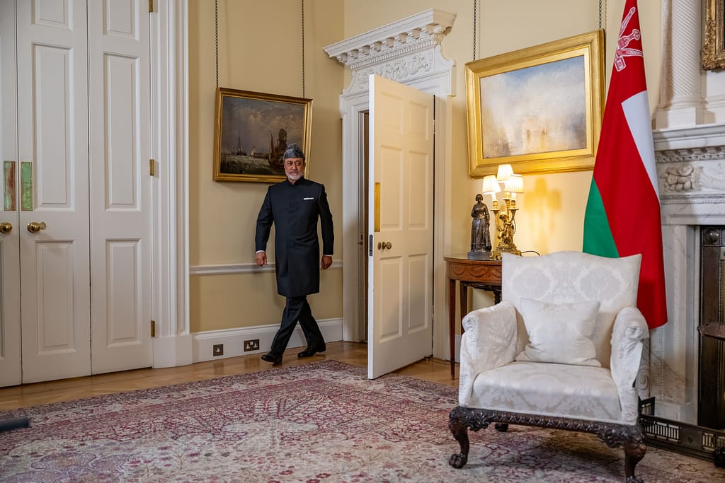 His Majesty at 10 Downing Street for talks with UK Prime Minister