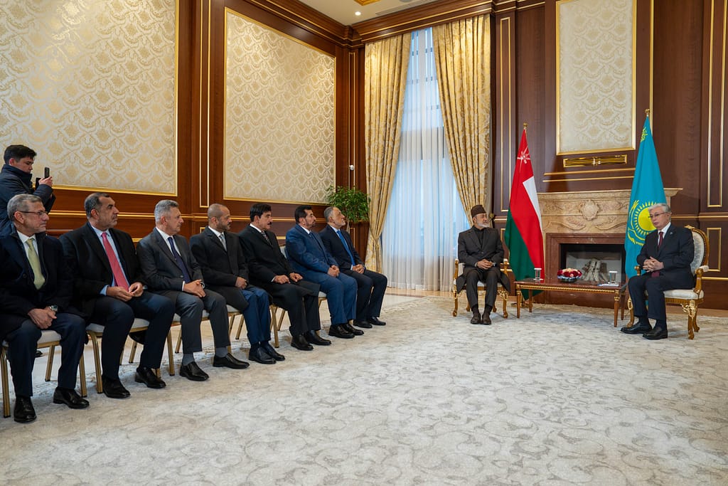His Majesty arrives in Kazakhstan
