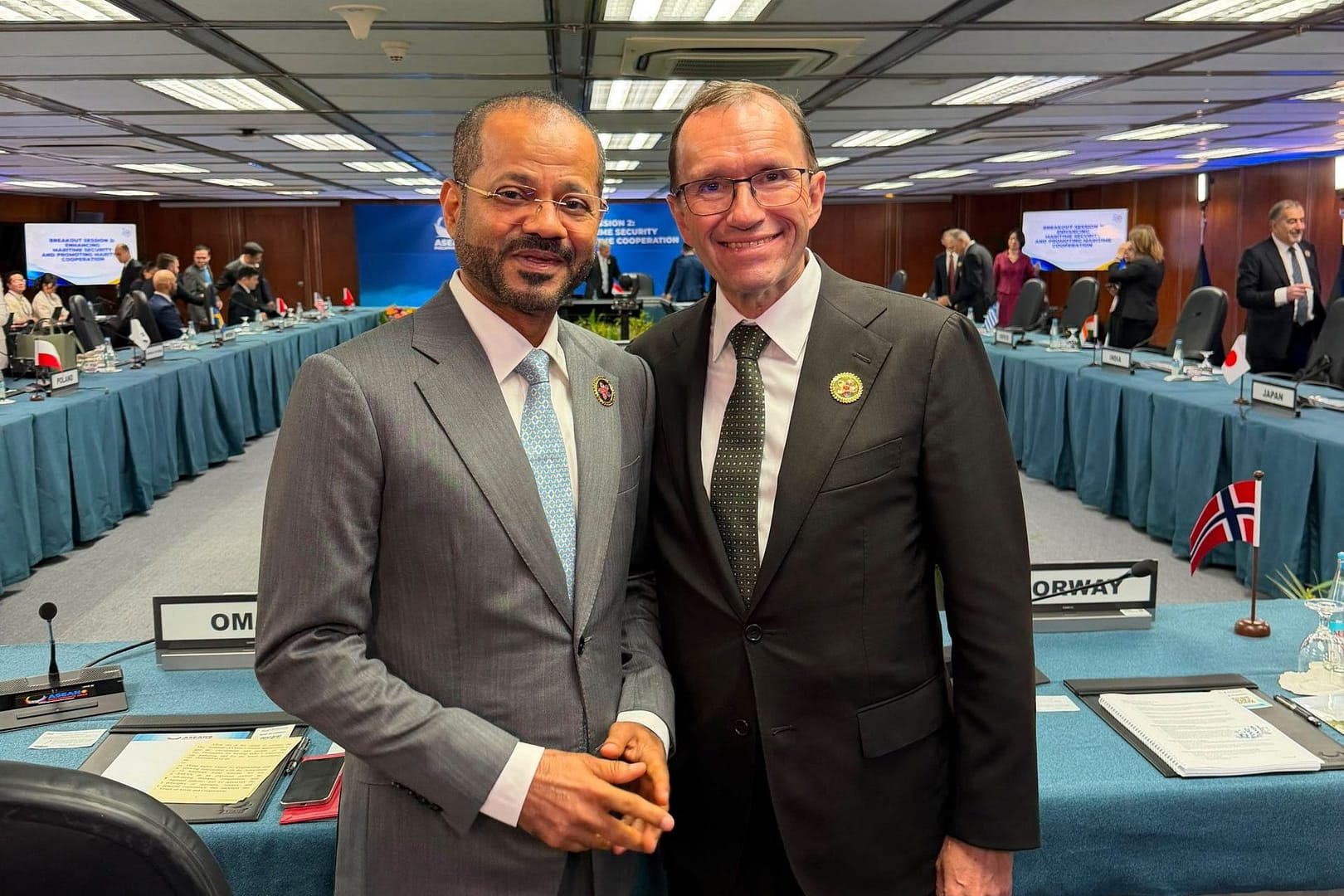 Sayyid Badr with Norway Foreign Minister