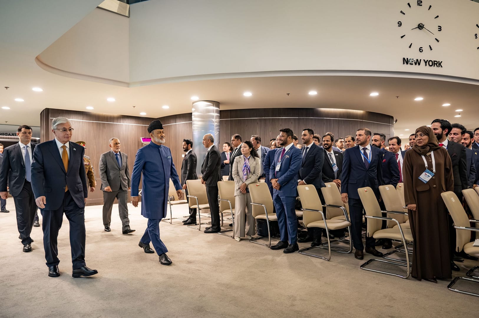 Sultan Haitham Meets Tokayev at Business Forum