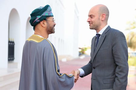 معالي السيد وزير الخارجية يستقبل نظيره الفرنسي