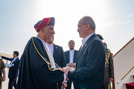 President of Iran Arrives in Oman
