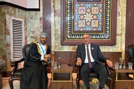 Foreign Minister meets Palestine Vice President to discuss developments in the Palestinian cause
