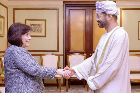 معالي السيد وزير الخارجية يستقبل رئيسة الجمعية الوطنية في أذربيجان