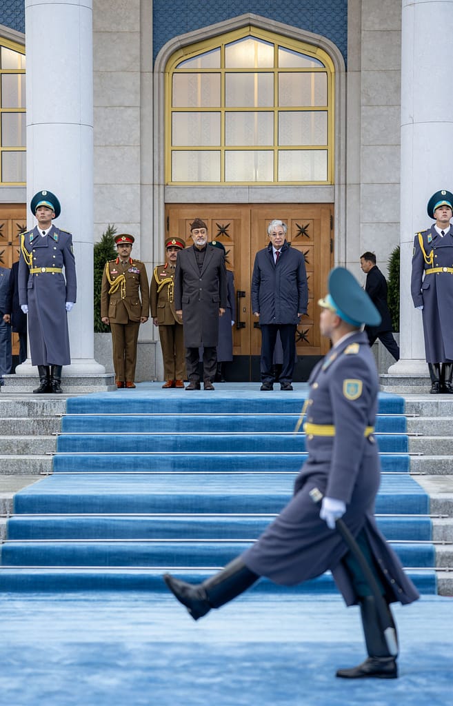 His Majesty arrives in Kazakhstan
