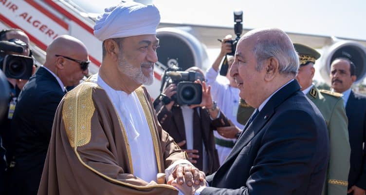 His Majesty The Sultan arrives in Algeria