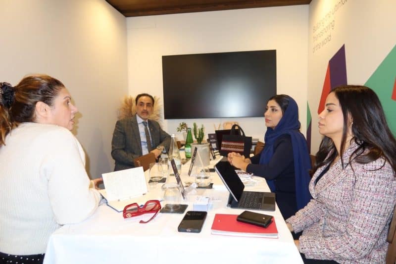 One of the private meeting rooms at the Oman Pavilion at Davos Forum 2025