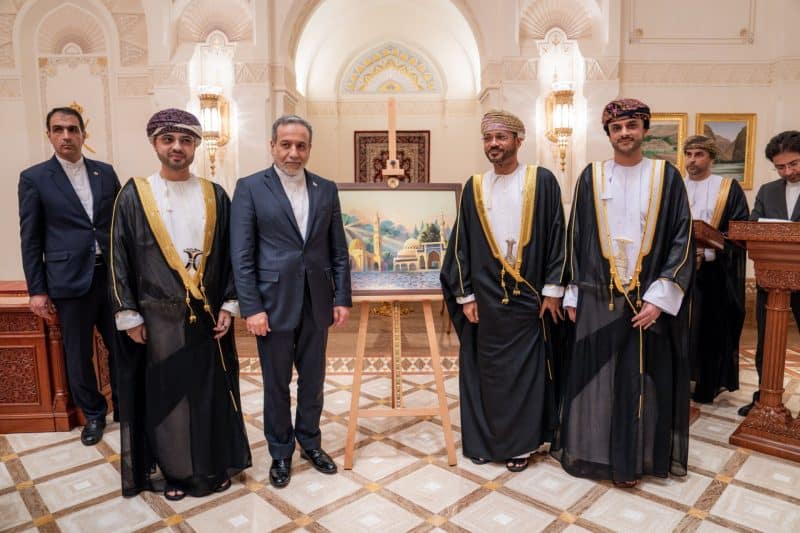 Launch of commemorative postage stamp between Oman and Iran