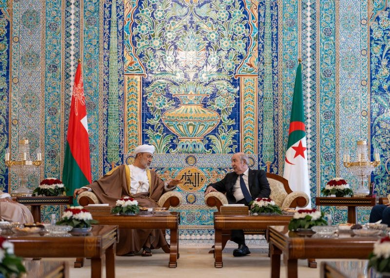His Majesty The Sultan arrives in Algeria