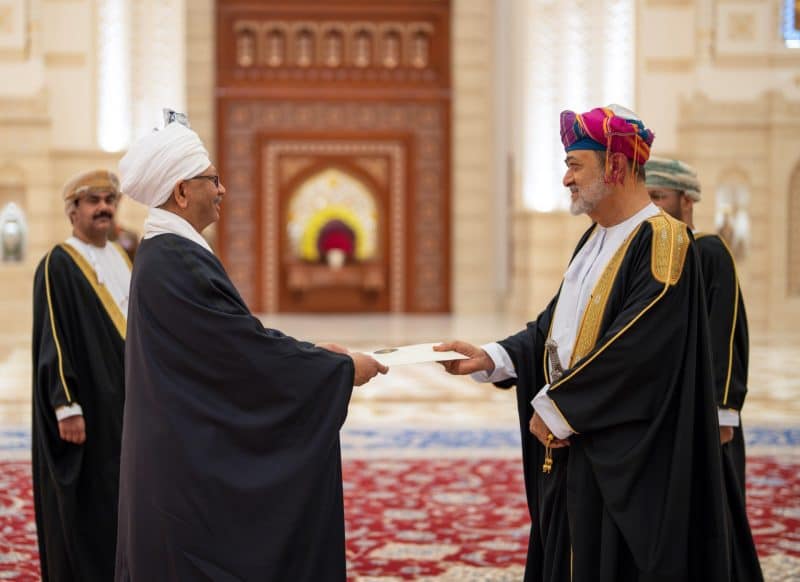 His Majesty receives credentials of Ambassador of Sudan