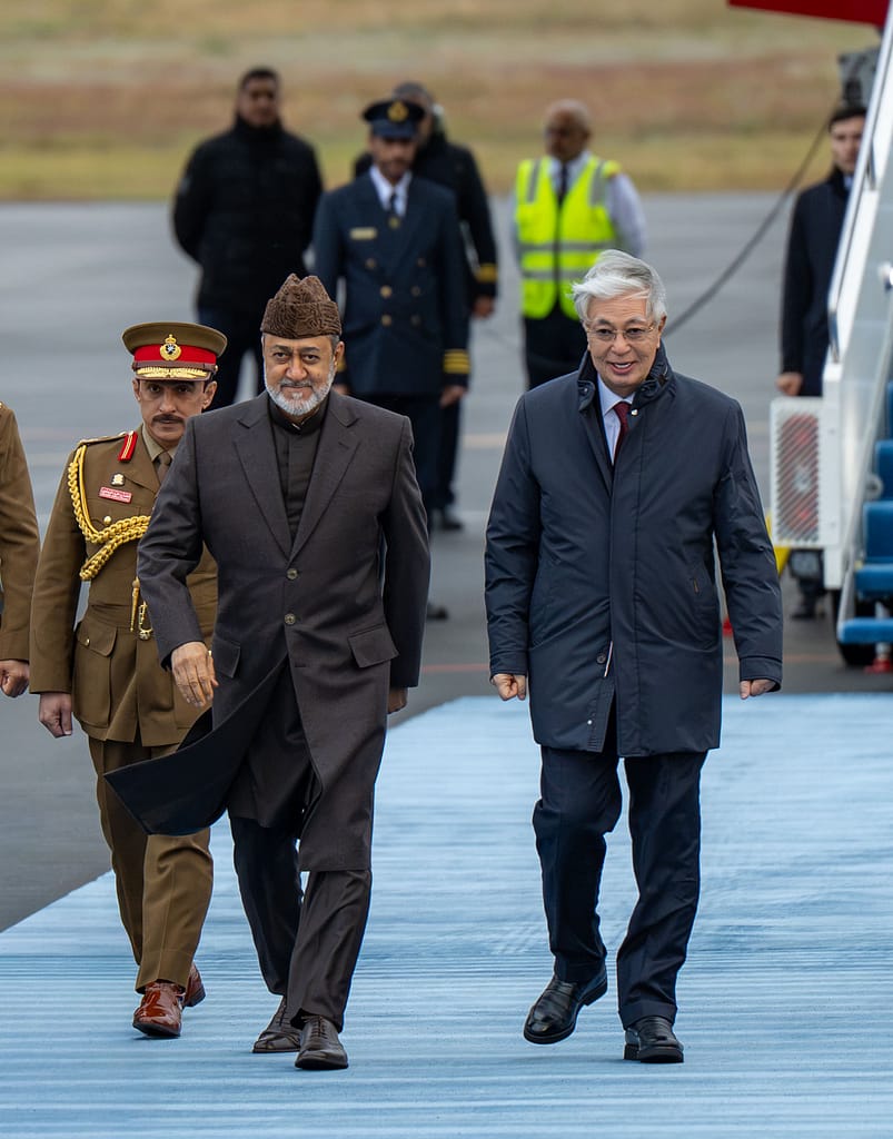 His Majesty arrives in Kazakhstan