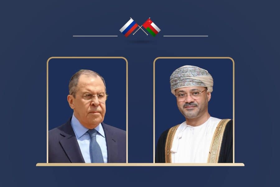 معالي السيد وزير الخارجية يبحث التطورات الإقليمية مع نظيره الروسي