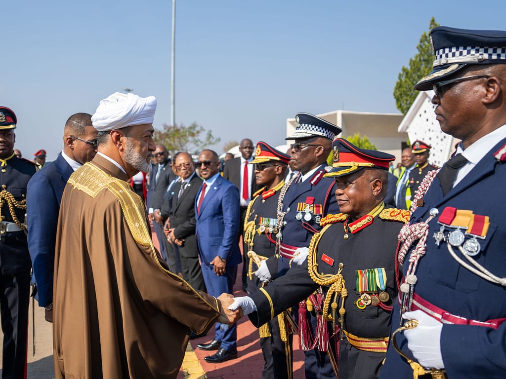 His Majesty arrives in Botswana