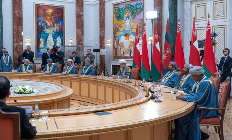His Majesty holds official talks with President of Belarus