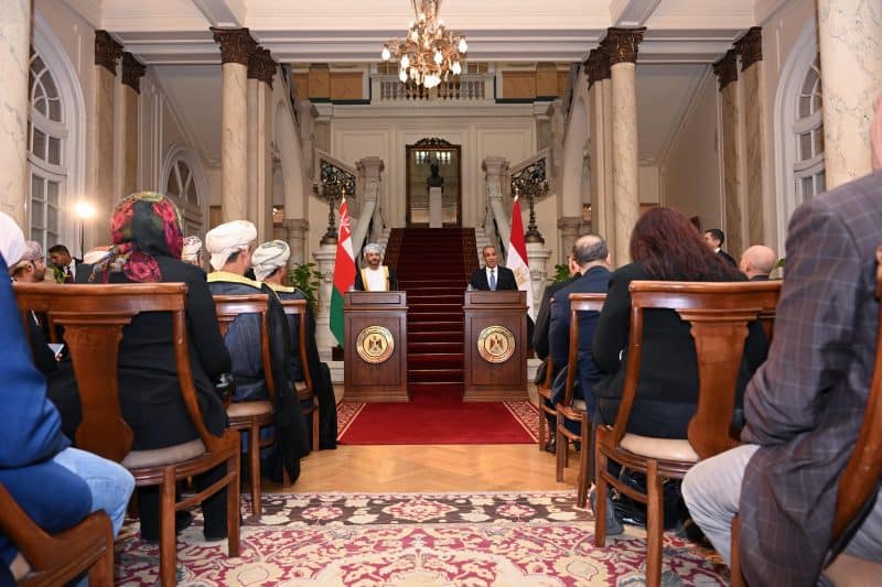 مؤتمر صحفي مشترك في ختام أعمال الدورة الـ 16 للجنة العُمانية المصرية المشتركة بالقاهرة