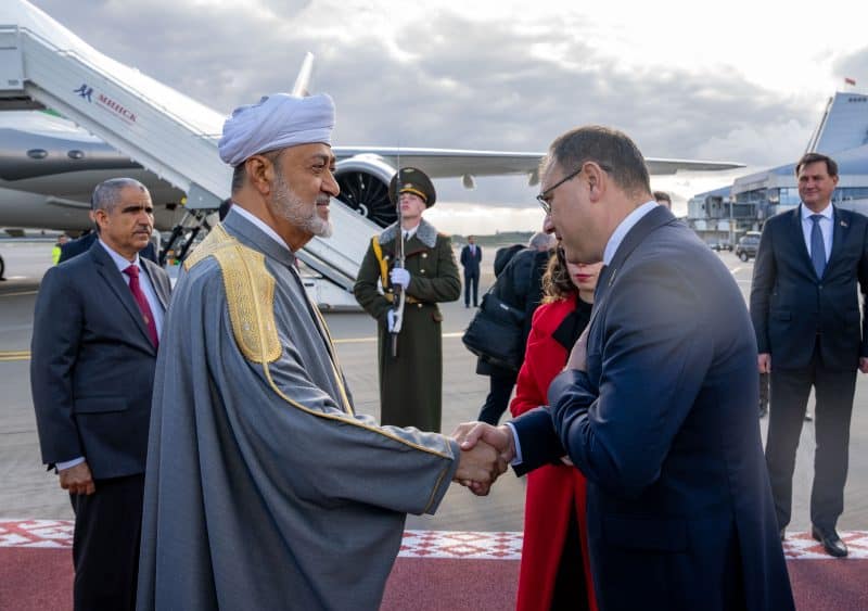 His Majesty arrives in Belarus