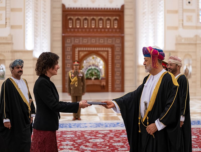 His Majesty receives credentials of Dutch ambassador