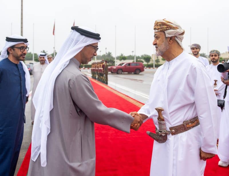 His Majesty bids farewell to UAE President
