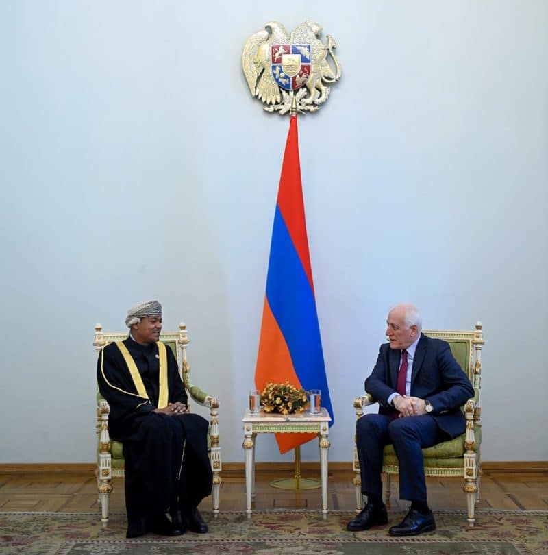 Oman'snon resident Ambassador with Armenian President