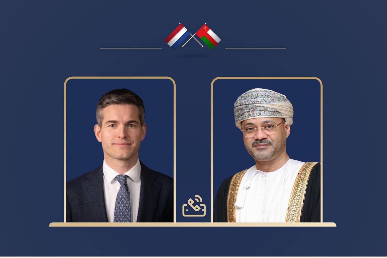 وزير الخارجية يتلقى اتصالاً هاتفياً من وزير خارجية مملكة هولندا.