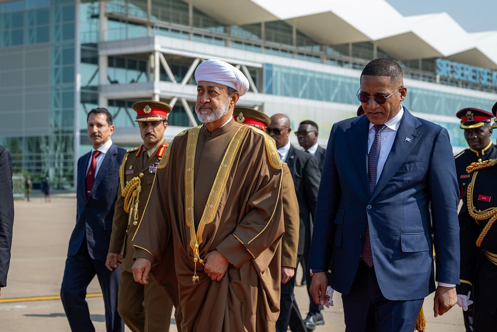 His Majesty arrives in Botswana