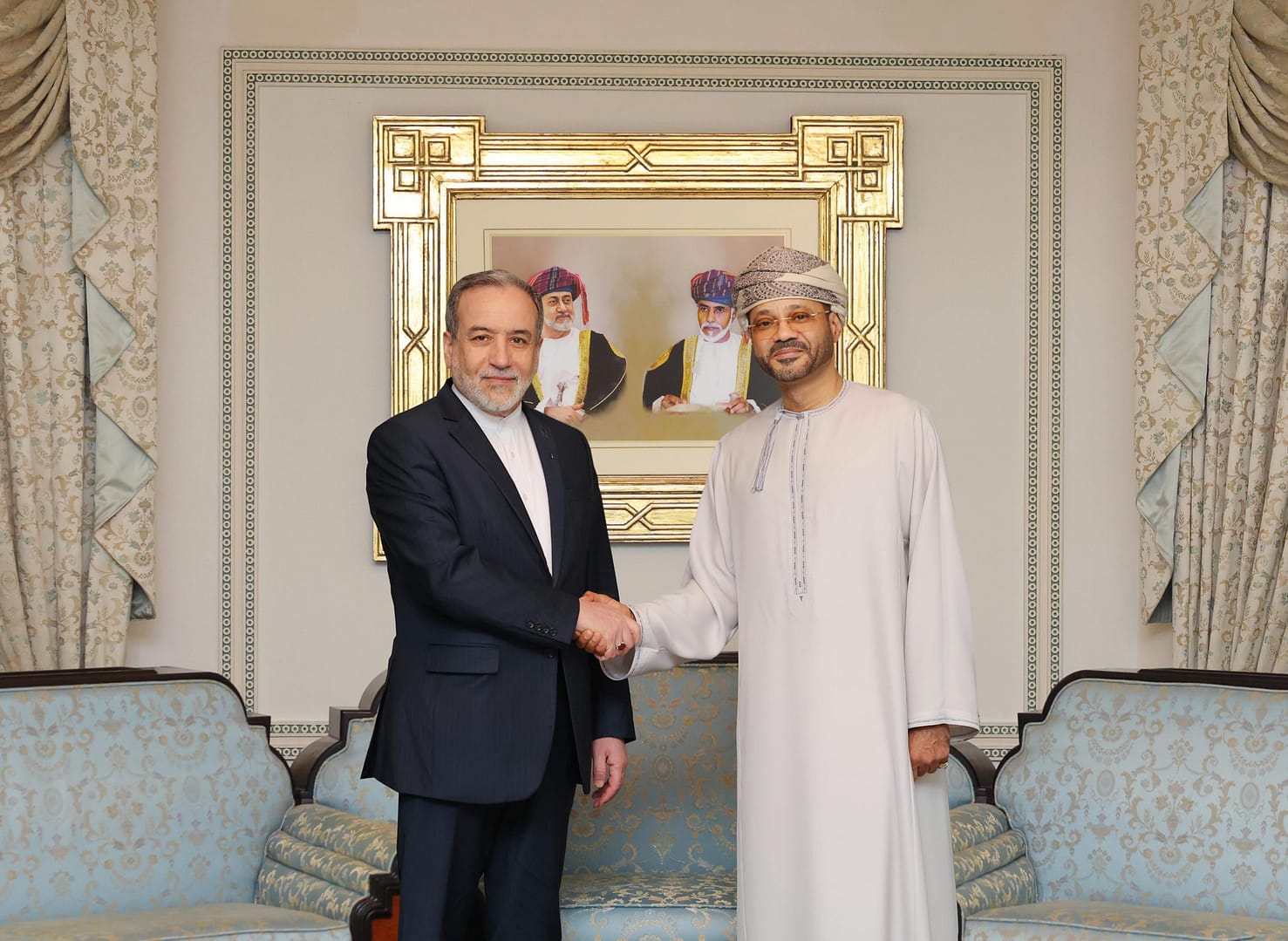 Oman Foreign Minister with Iranian Foreign Minister