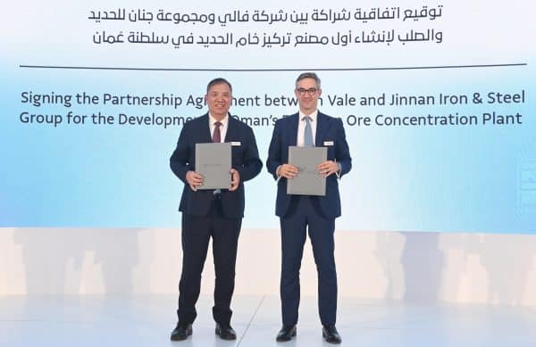 From the signing ceremony of an agreement between Vale, Janan, Sohar Port and Free Zone