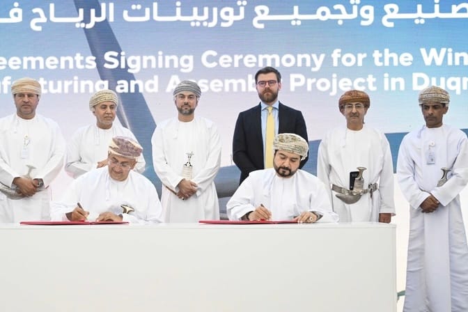 Usufruct agreements signed for wind turbine plant in Duqm Special Economic Zone