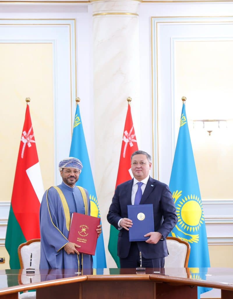 Sayyid Badr and Foreign Minister of Kazakhstan sign cooperation agreement