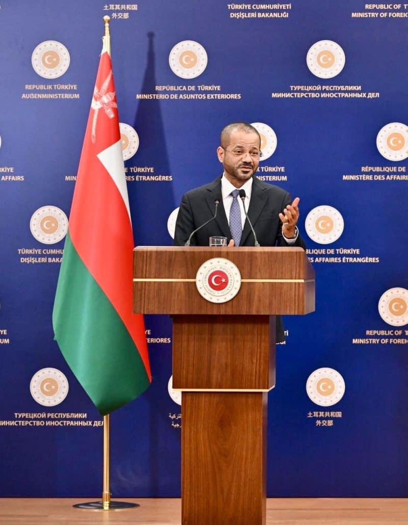 Oman's Foreign Minister Sayyid Badr Albusaidi and Hakan Fidan, Foreign Minister of the friendly Republic of Türkiye, hold a joint press conference in the Turkish capital Ankara.