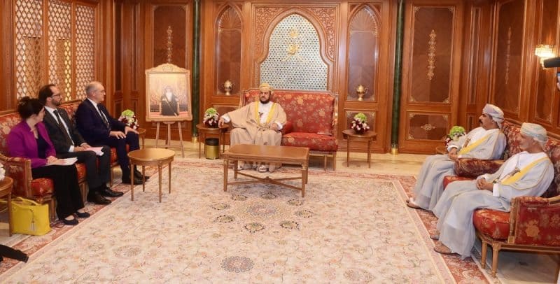 His Majesty receives a verbal message from Swiss President