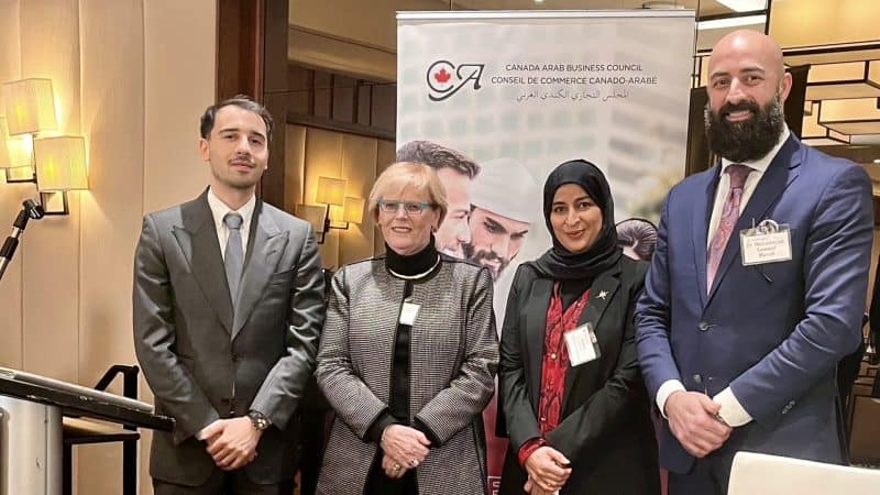 نائب رئيس بعثة واشنطن صابرة الهوتية والملحق التجاري علي خضرا في اجتماعات مع مسؤولين كنديين