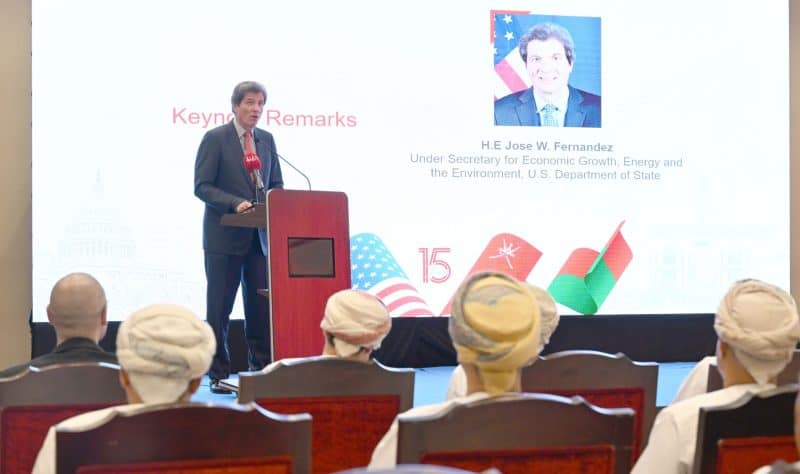 Jose Fernandez speaks at event marking 15 years of Oman US FTA