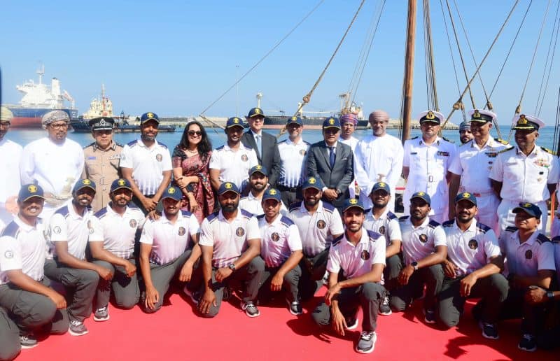 Port Sultan Qaboos receives Indian navy sailing vessel Kaundinya