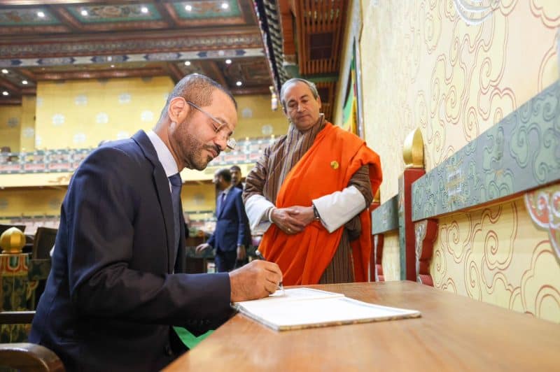 وزير الخارجية يلتقي رئيس وزراء مملكة بوتان، ووزير الخارجية والتجارة الخارجية