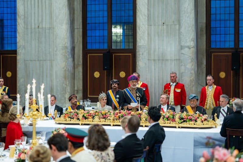 جلالةُ السُّلطان المعظم يؤكّد على الروابط التاريخيّة العريقة بين سلطنة عُمان وهولندا خلال مأدبة عشاء رسميّة على شرف جلالتِه