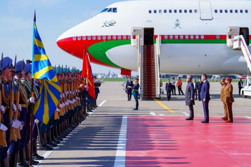 His Majesty arrives in Russia