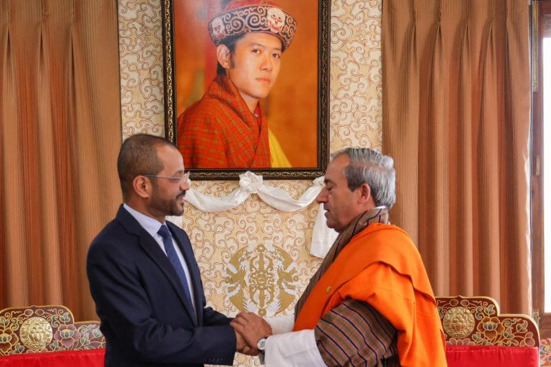 وزير الخارجية يلتقي رئيس وزراء مملكة بوتان، ووزير الخارجية والتجارة الخارجية
