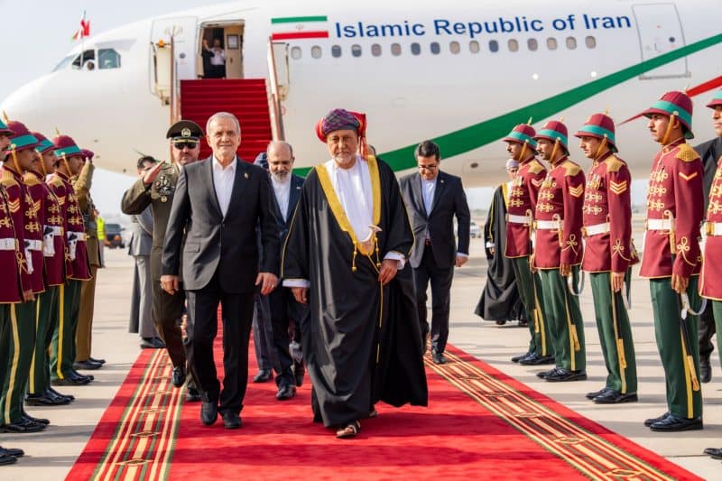President of Iran Arrives in Oman