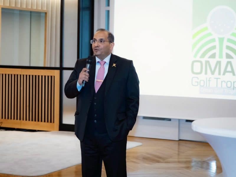 Ambassador in France speaking at Oman Golf Trophy 2024