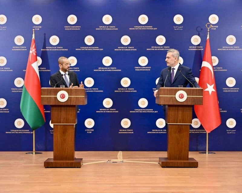 Oman's Foreign Minister Sayyid Badr Albusaidi and Hakan Fidan, Foreign Minister of the friendly Republic of Türkiye, hold a joint press conference in the Turkish capital Ankara.