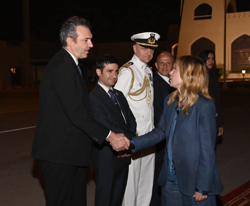 Italian Prime Minister Leaves Oman