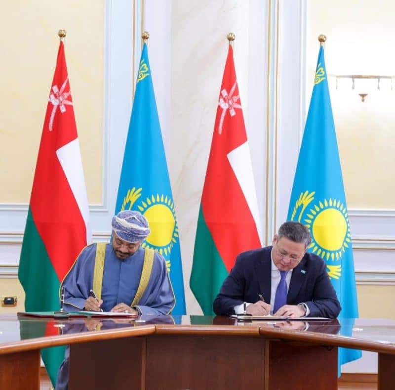 Sayyid Badr and Foreign Minister of Kazakhstan sign cooperation agreement