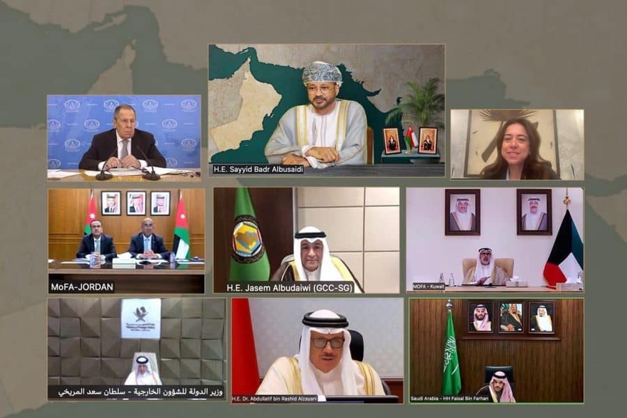 معالي السيد وزير الخارجية يشارك في اجتماع لمجلس التعاون مع روسيا والأردن