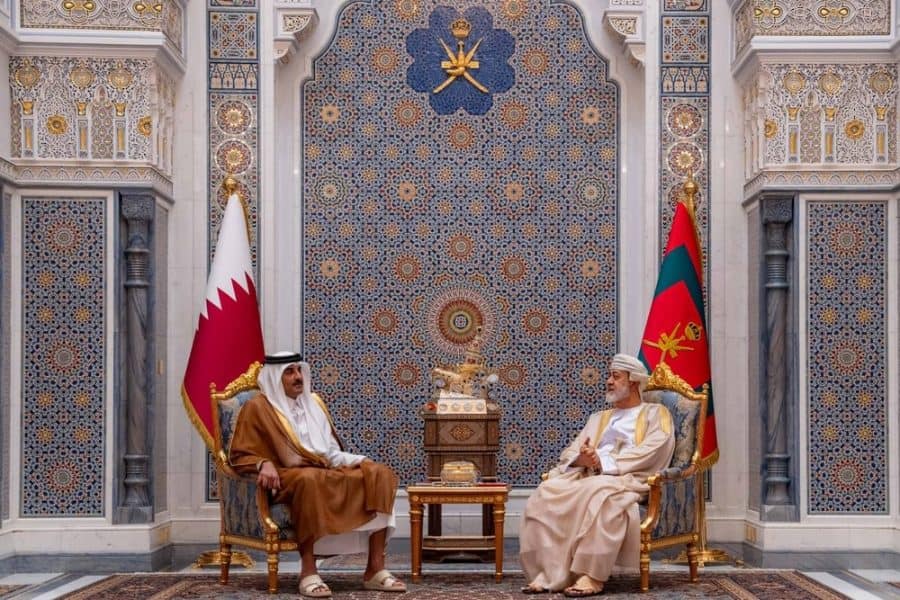 His Majesty and Emir of Qatar discuss regional developments