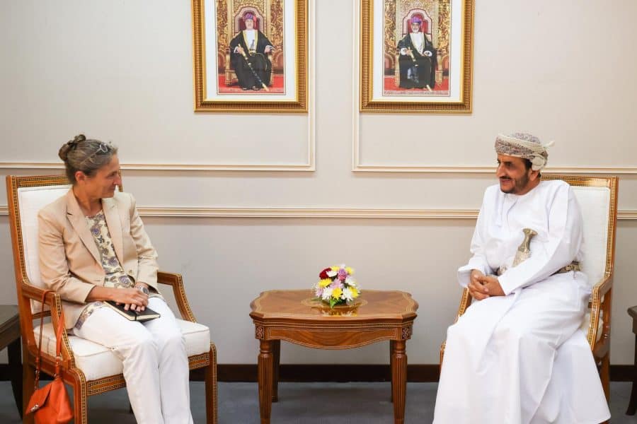 His Excellency Sheikh Undersecretary of the Ministry of Foreign Affairs for Political Affairs receives the Dutch Ambassador to Yemen