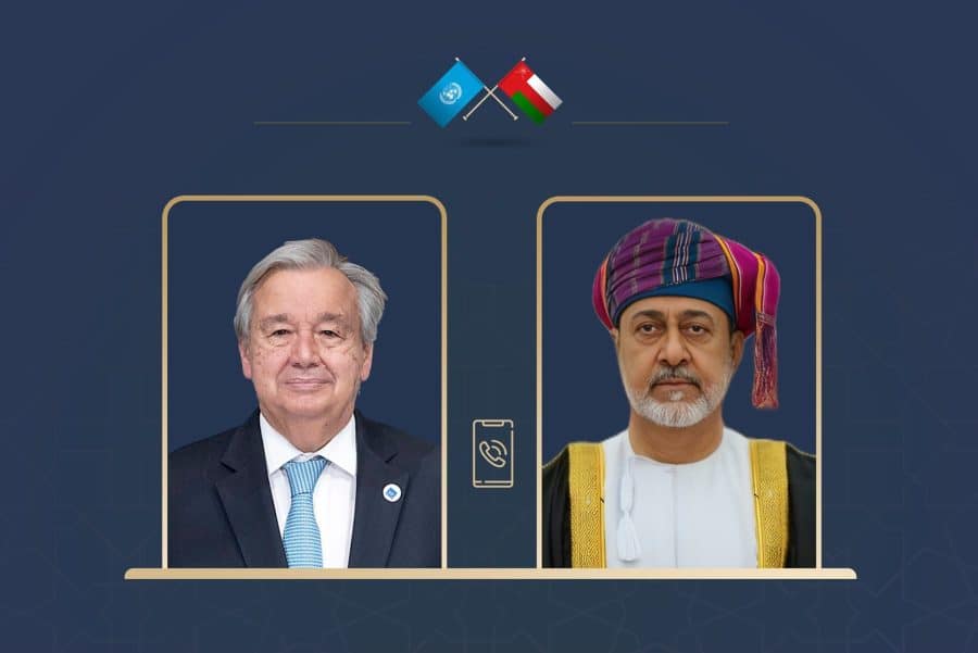 جلالةُ السُّلطان المُعظّم يتلقّى اتصالًا هاتفيًّا من الأمين العام للأمم المتحدة