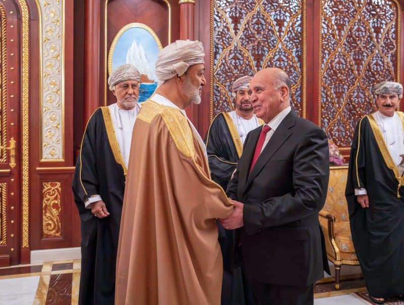 His Majesty gives an audience to the Prime Minister of Iraq