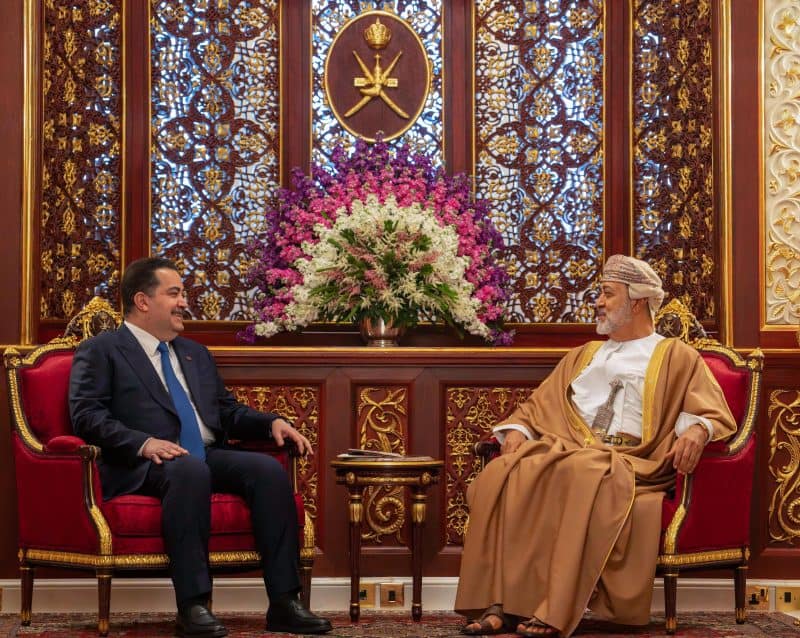 His Majesty gives an audience to the Prime Minister of Iraq